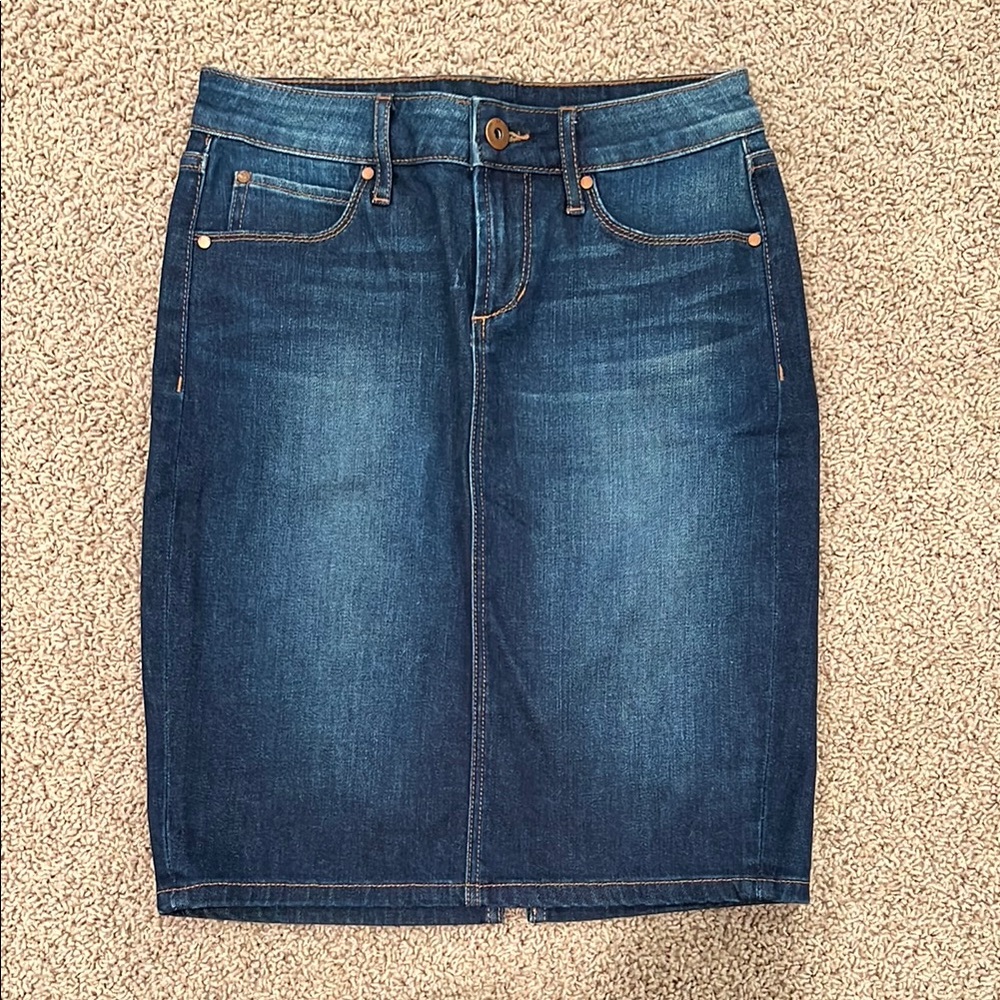 Articles of Society Medium Wash Blue Denim Pencil Skirt